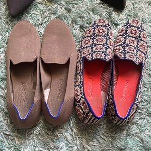 Two pairs of Rothy’s original loafers 8.5 Portobella and Sapphire Mosaic